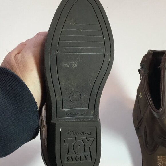 Disney Pixar Toy Story Woody & Bullseye Toddler Boys Size 11 Brown Cowboy Boots - Picture 9 of 9